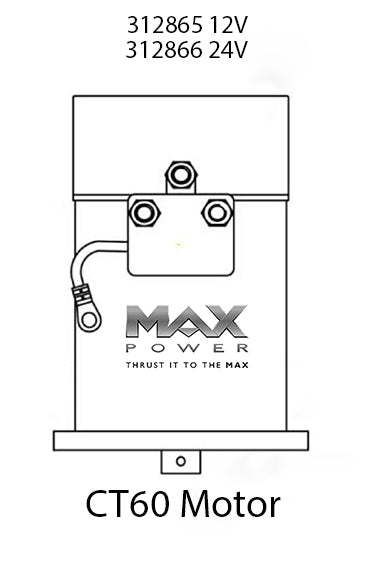 Max Power 312865 Electric Motor 4,4KW 12V for CT60