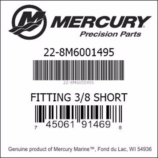 Mercury 22-8M6001495 Fitting 3/8" Short