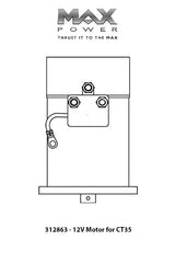 Max Power 312863 Electric Motor 2,7KW 12V for CT35