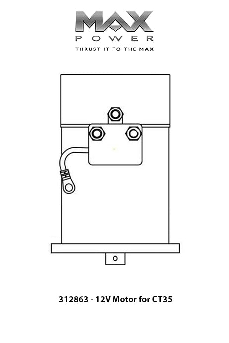 Max Power 312863 Electric Motor 2,7KW 12V for CT35