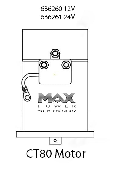 Max Power 636261 Electric Motor 5,3KW 24V for CT80