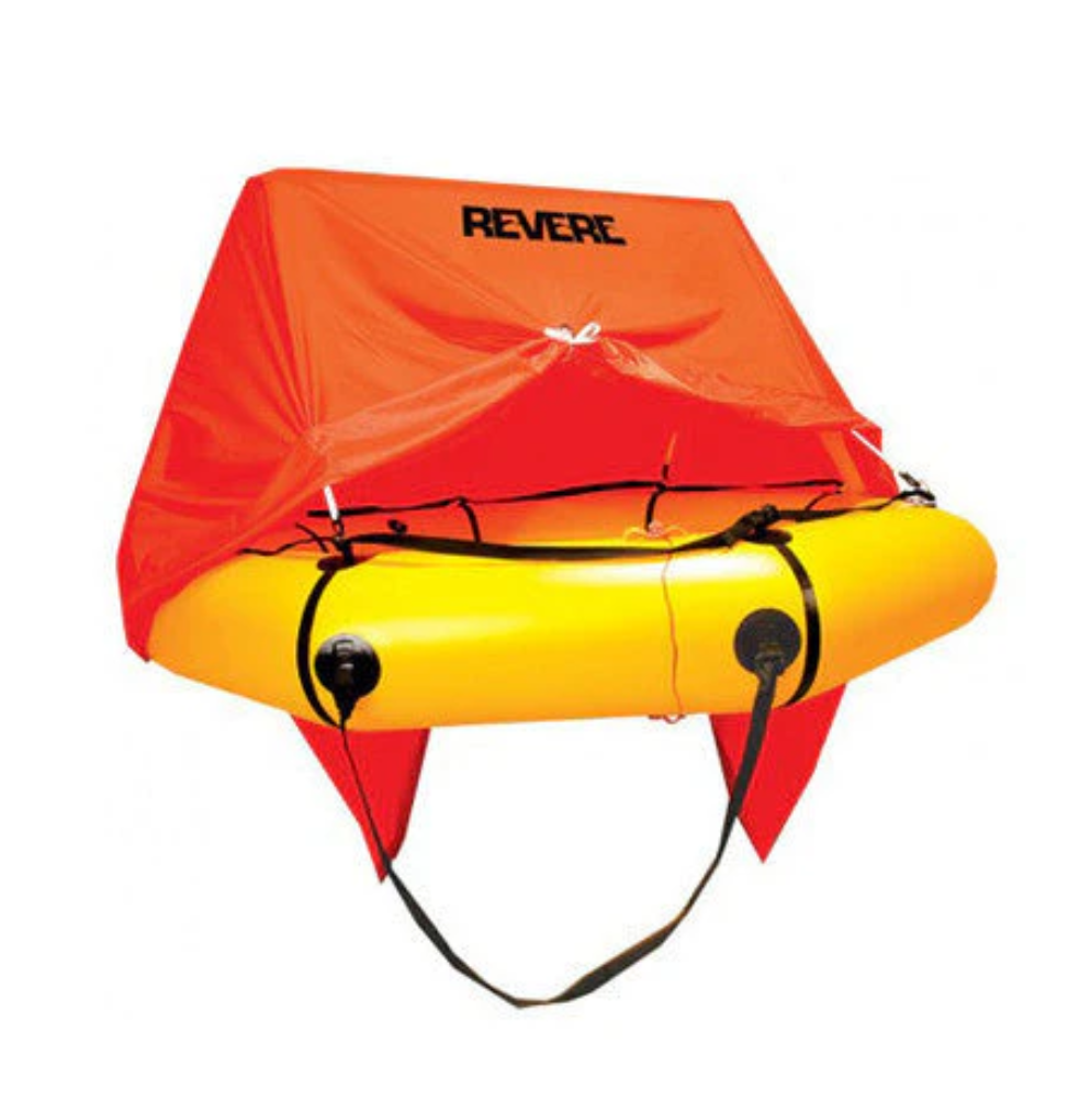 REVERE COASTAL COMPACT Liferaft, with canopy, 6prs