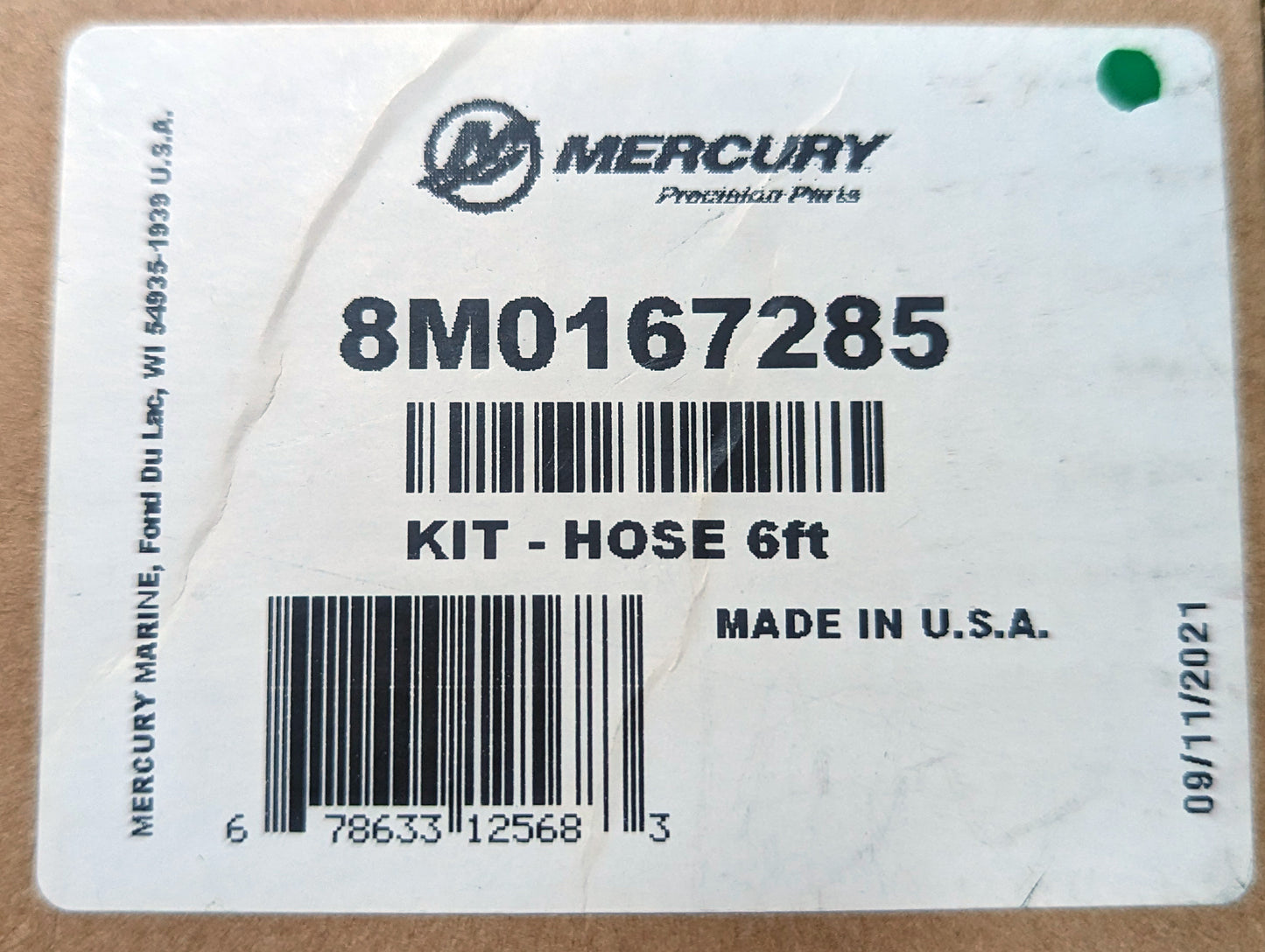 Mercury 8M0167285 6' Steering Hose Kit