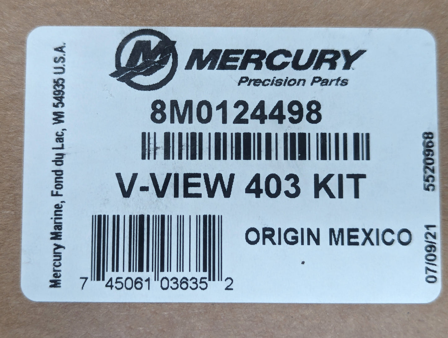 Mercury OEM  403 Vessel View Kit 8M124498 with 8M6005028 Display