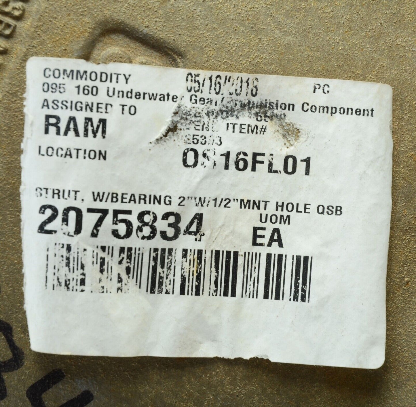 Sea Ray Strut 400 OEM PN 2075834 / Casting #25899BAMC 2"